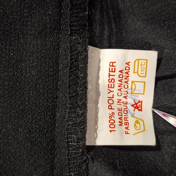 Black flare midi skirt, unbranded, lined, hidden zipper, waist 15", Sz8 - Picture 6 of 8